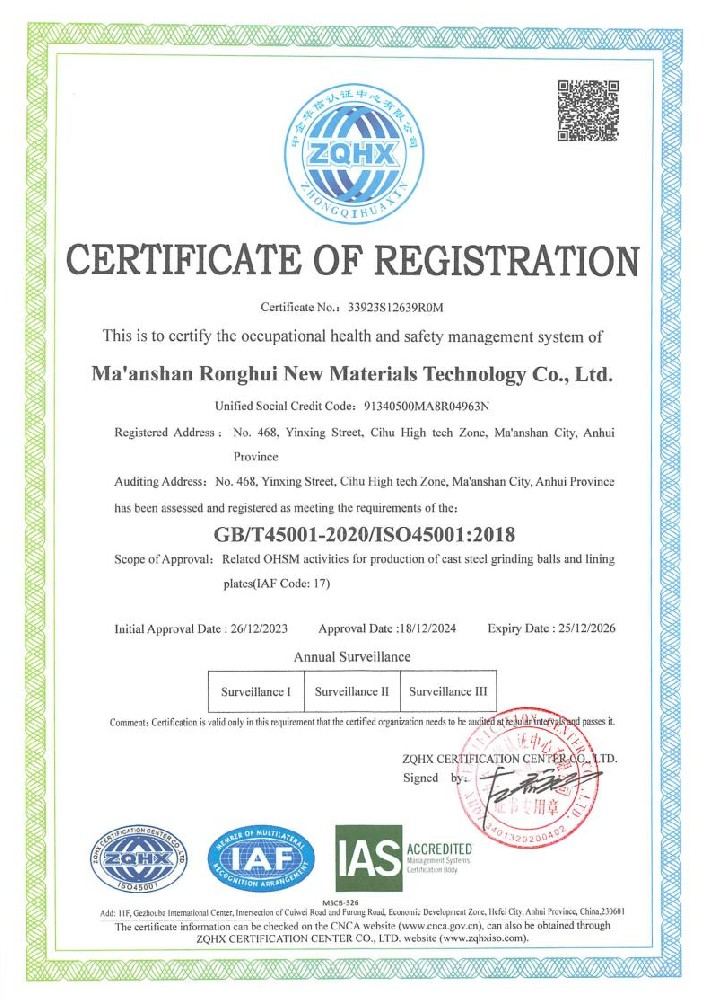 Occupational Health and Safety Management System Certification